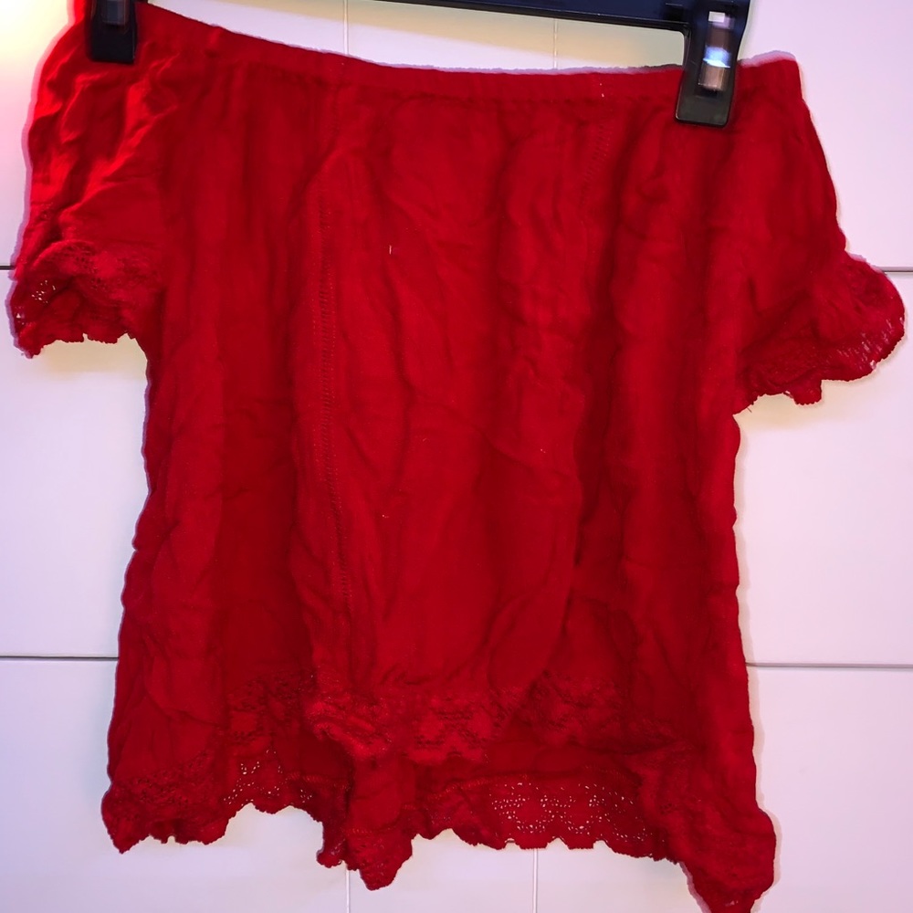 Off shoulder dressy shirt